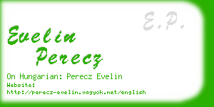 evelin perecz business card